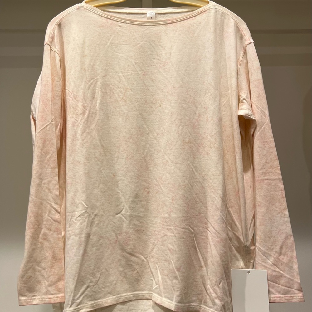 NWT Lululemon Back In Action Long Sleeve Shirt ~ Sz 2 ~ Cirrus Lemon Strawberry